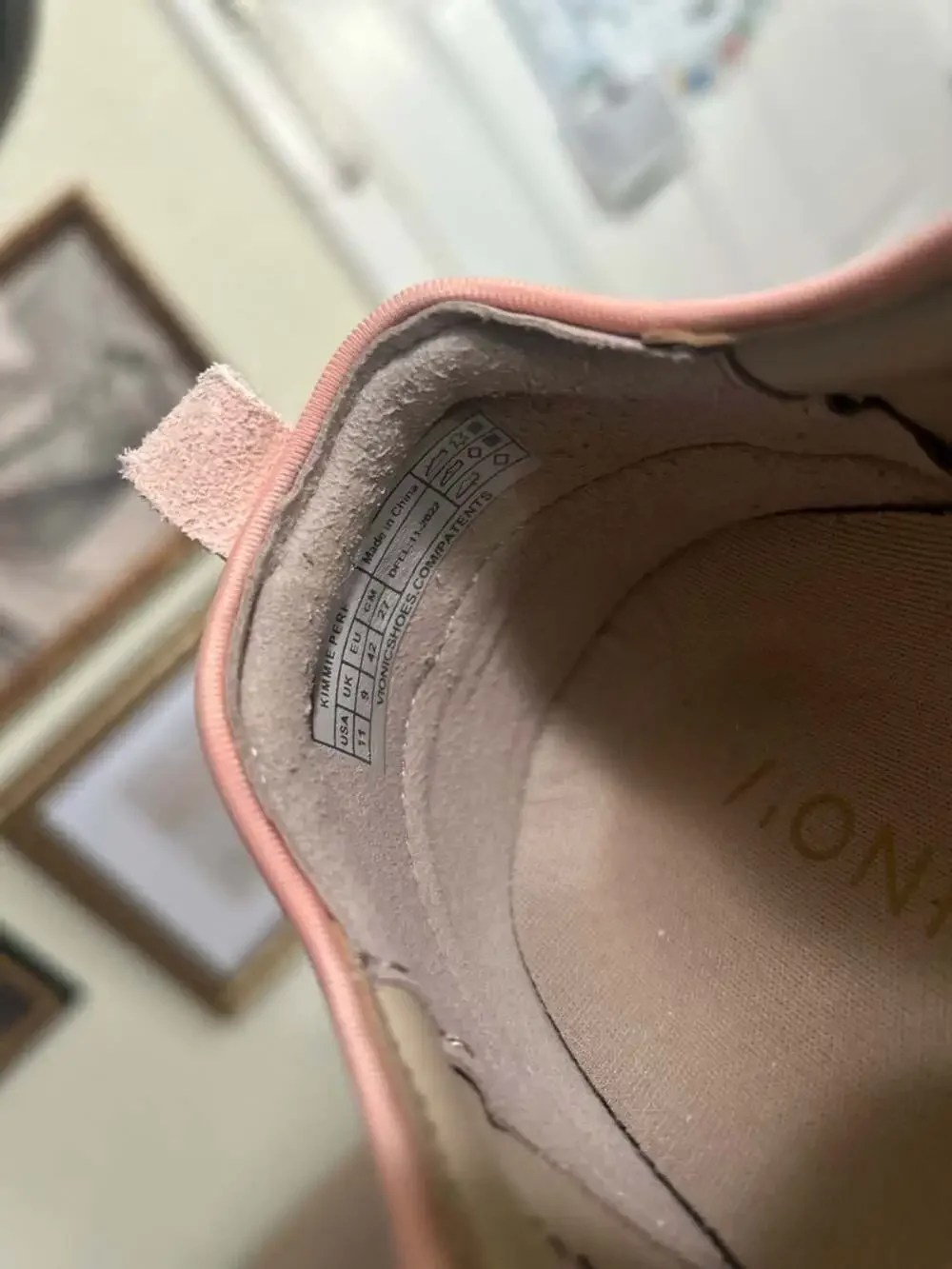 Vionic Kimmie Perf Suede Slip-On Sneakers in Rose